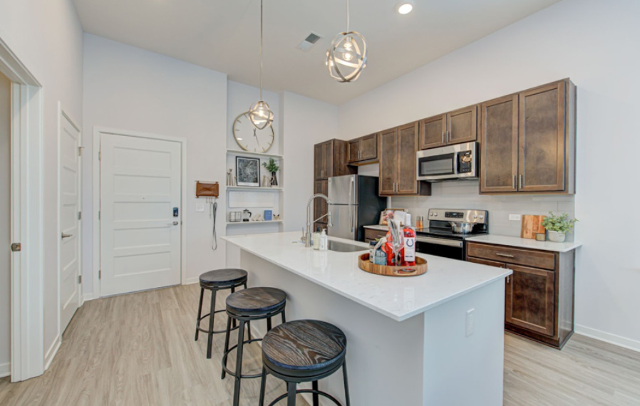Model kitchen at Sparks Apartments